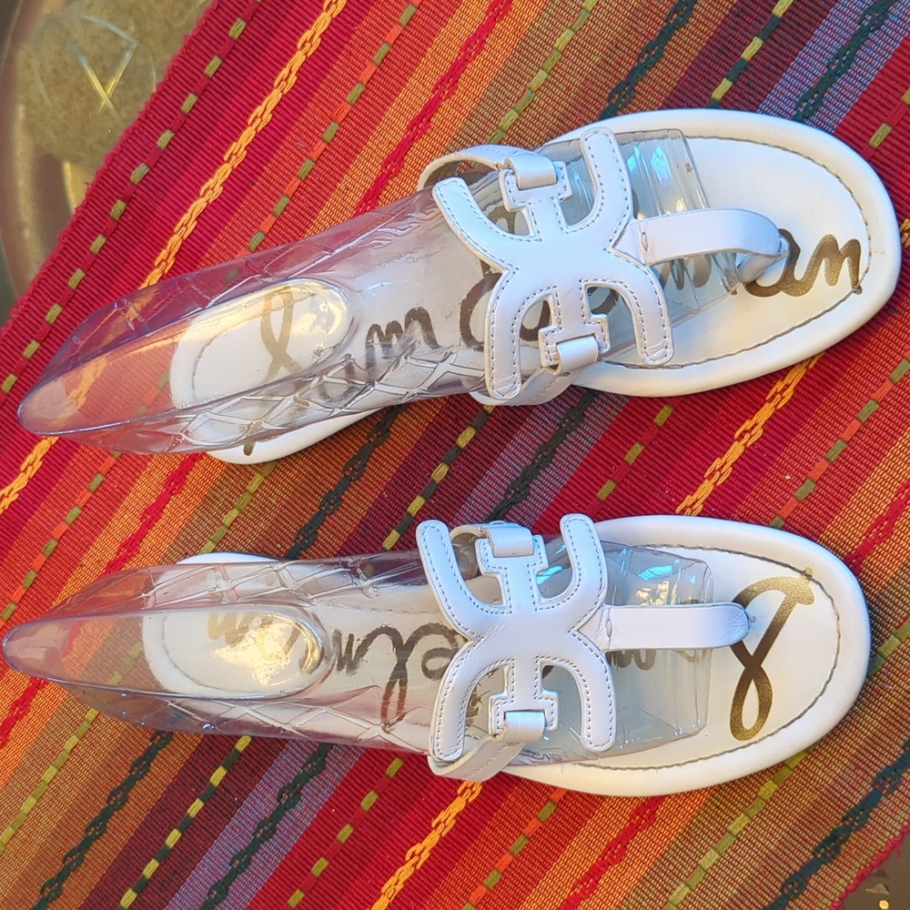 Sam Edelman White Sandals. Size 8.